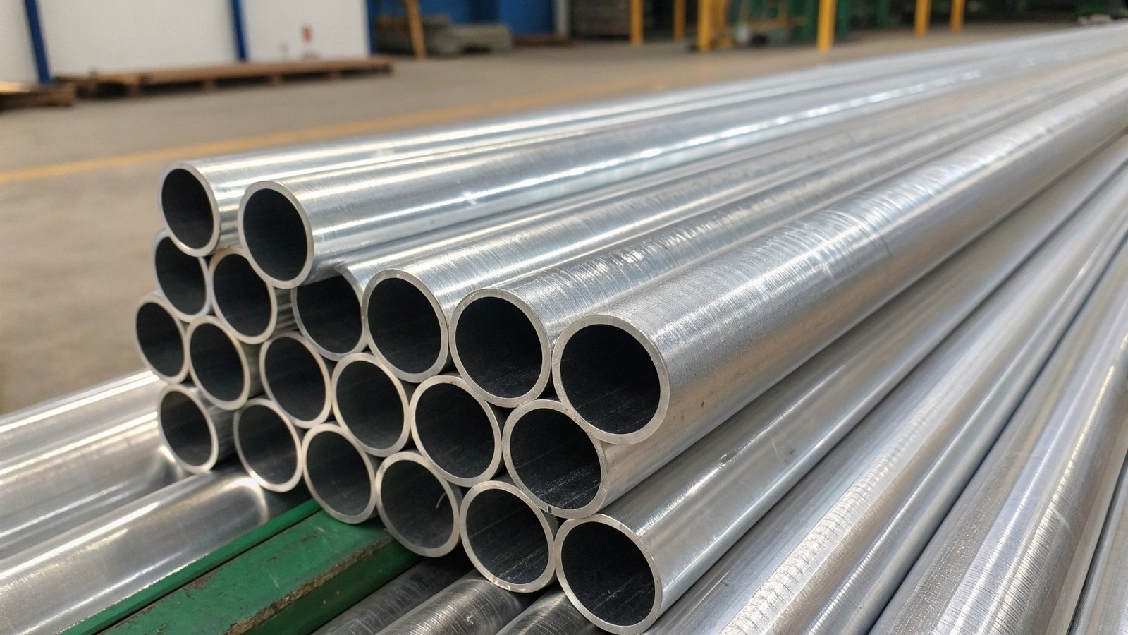 A shiny, new aluminum boat hull being constructed from large sheets of 5052 aluminum.