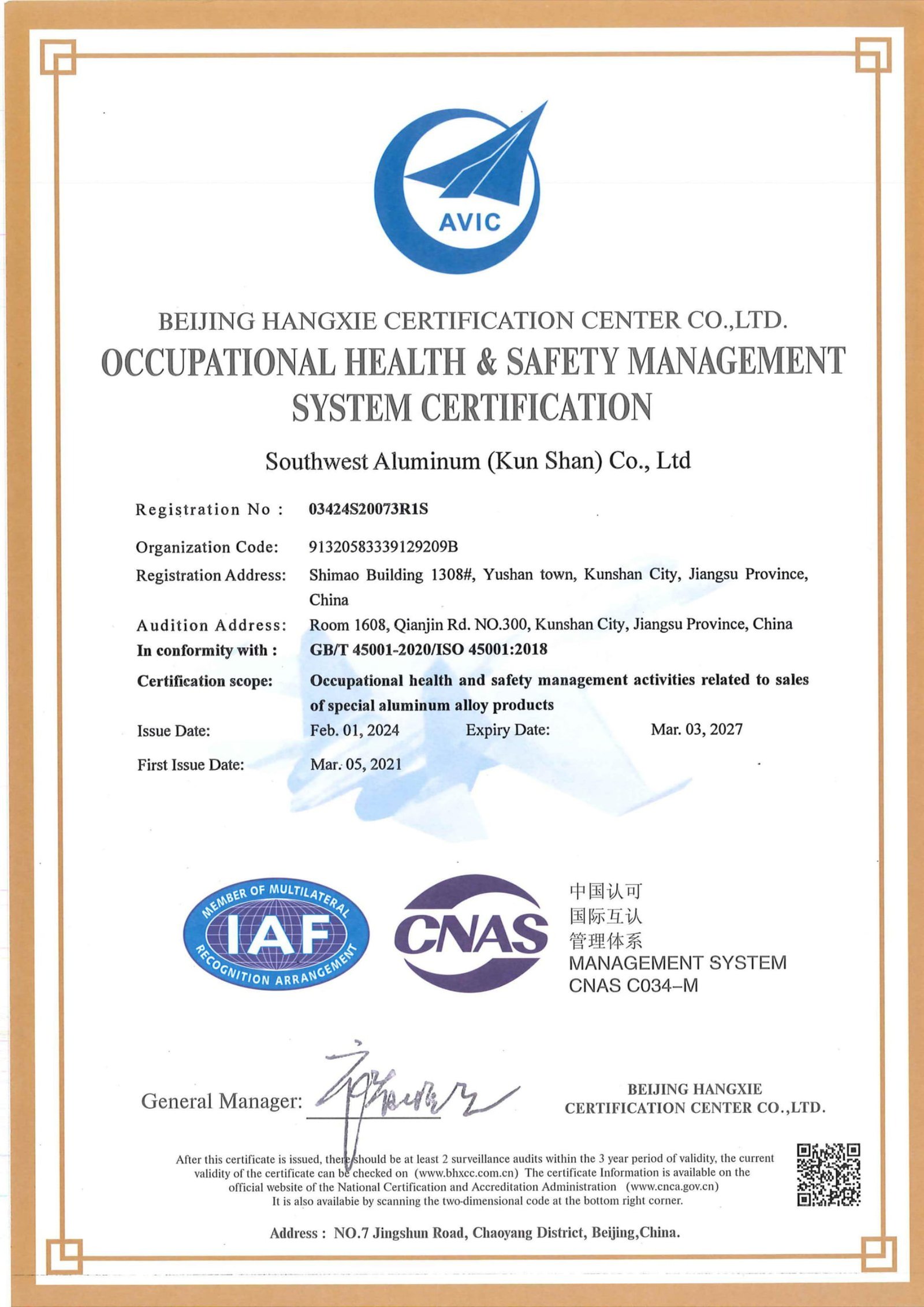 Occupational Health & Safety Management System