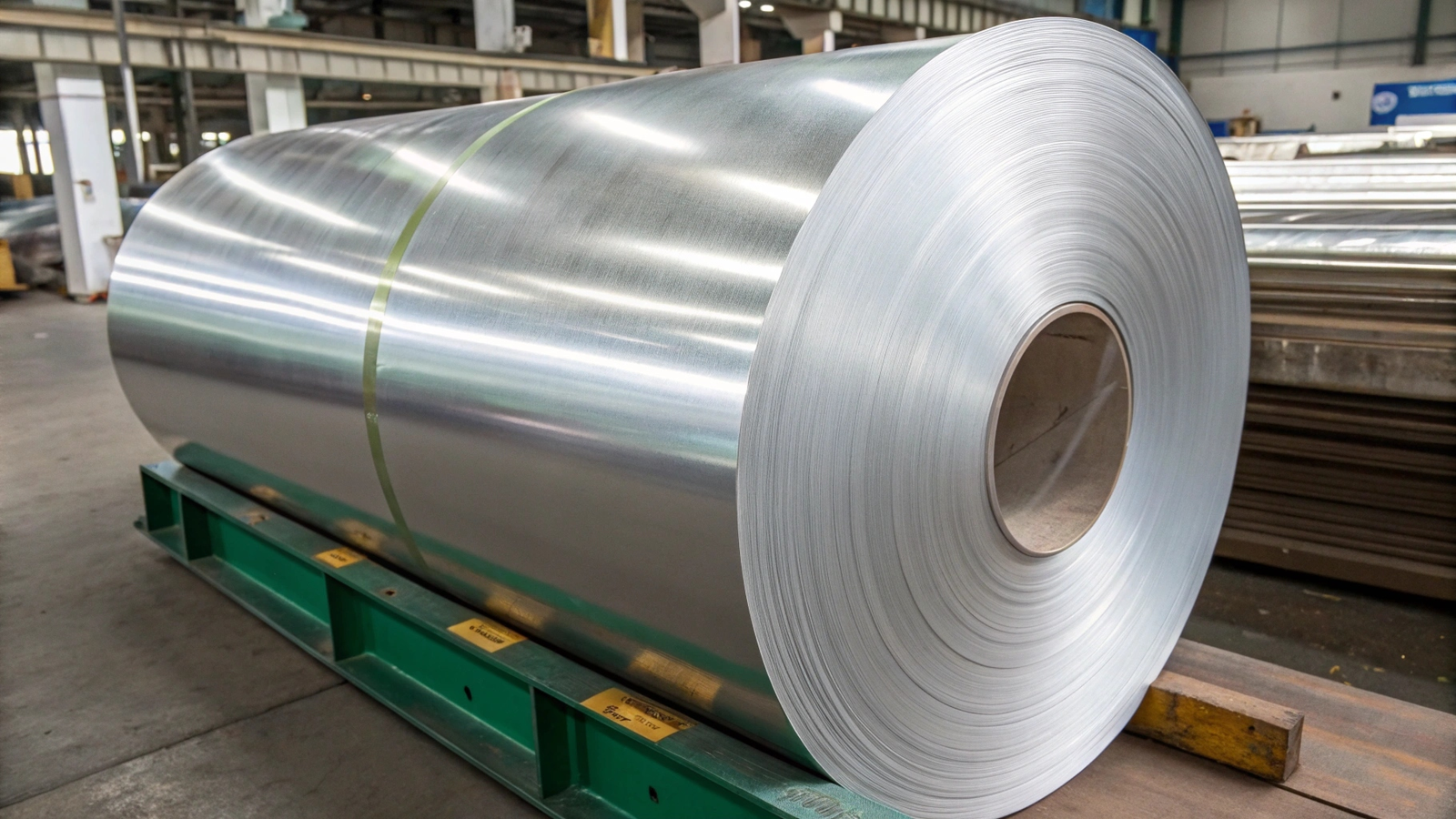 A balanced scale with a small, sleek aluminum alloy part on one side and a larger, bulkier steel part on the other, with the aluminum side being lower.