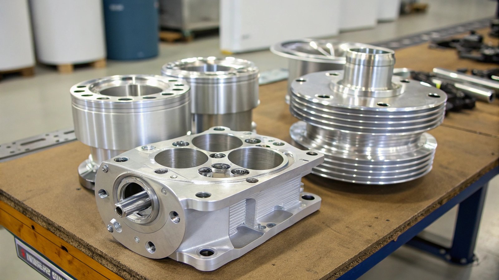 A table comparing the tensile yield strength of 6061-T6 and 5052-H32, with 6061-T6 showing a much higher value.